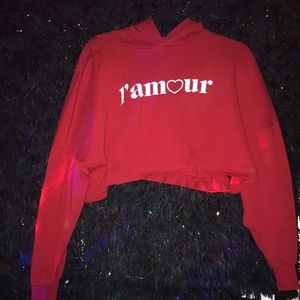 Crop top sweat shirt